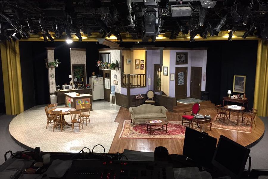The set of "Family Ties" at Human Race Theatre Company. Photo by Tamara Honesty.