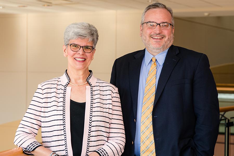 Dr. Denise A. Seachrist and Dr. Robert D. Sturr, deans at Kent State University at Stark