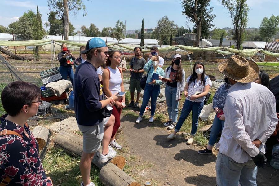 Kent State and Mexican university students study over spring break at traditional chinampa farmers in Mexico