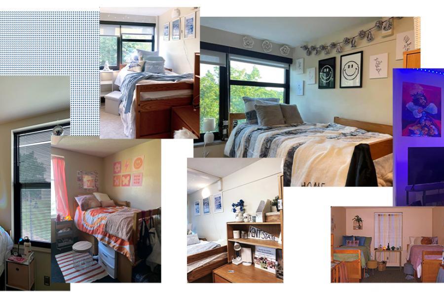 Various decorated residence hall rooms submitted by Kent State students