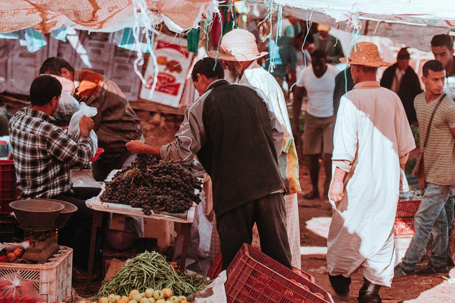 Marrakesh, Morocco market. Photo by Annie Spratt on Upsplash