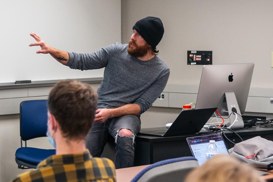 Mike Bowen of Spotify talks to Emerging Media and Technology students