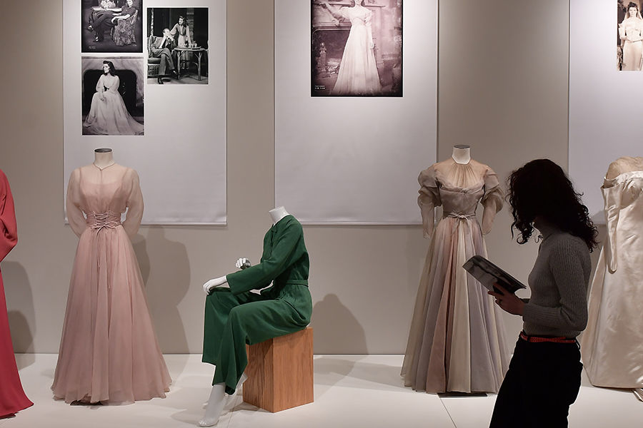 The exhibition "Katharine Hepburn: Dressed for Stage and Screen" is currently on display at the Kent State University Museum.