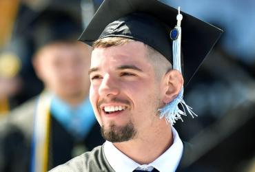 Photo of student in graduation cap