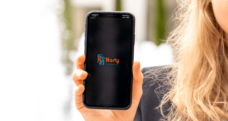 Narty App on phone