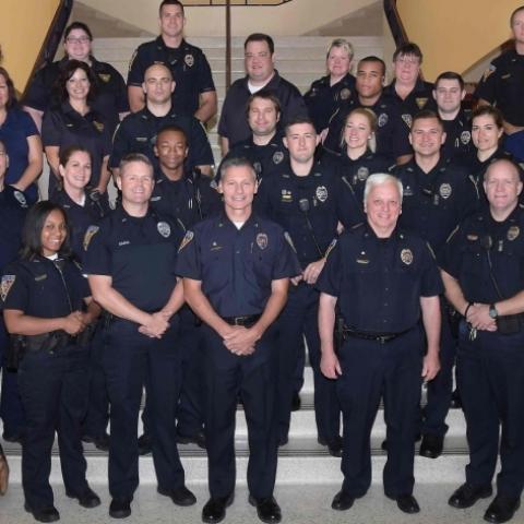 Photo of the members of the Kent State Police Department
