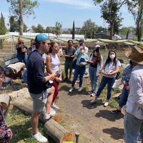 Kent State and Mexican university students study over spring break at traditional chinampa farmers in Mexico