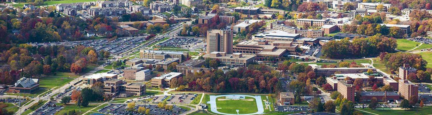 aerial photo of Kent State Campus
