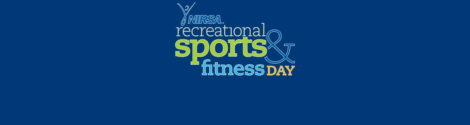 colored word logo for national recreational sports and fitness day