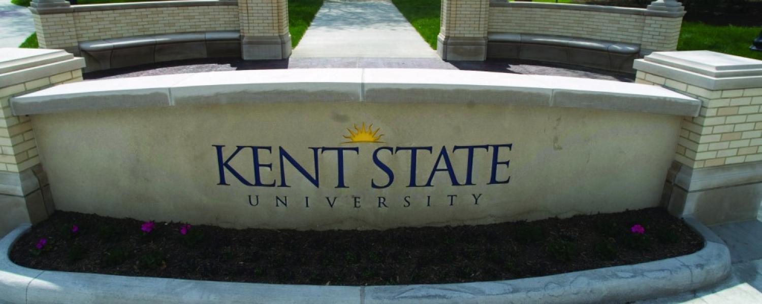 Kent State University sign on Front Campus