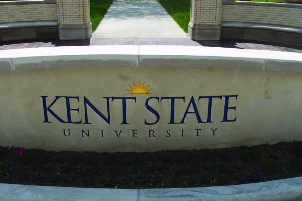 Kent State University sign on Front Campus