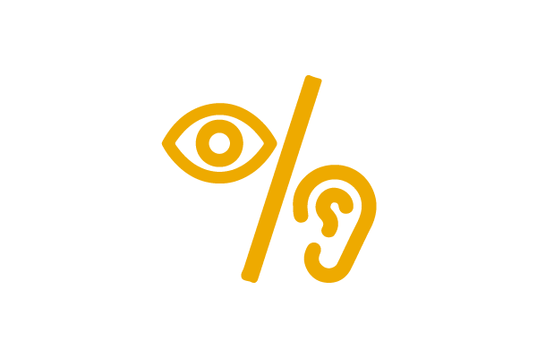 Perceivable Icon with eye and ear