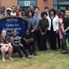 The 2017 Summer Advantage Program participants and staff stand outside Kent State’s University College.